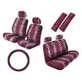 Buy 13 Piece Safari Animal Print Automotive Interior Gift Set - 2 Low Back Front... by UNIQUE AUTOMOTIVE ACCESSORIES