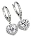 18k White Gold Diamond Heart Shaped Earrings (GIA Certified 2.03 cttw, D and F Color, SI1 Clarity)