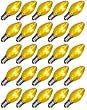 Pack of 25 Transparent Yellow C7 Replacement Christmas Lights 5 Watt #651512L