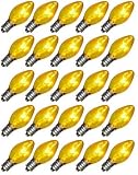 Review GKI/Bethlehem Lighting  / Pack of 25 Transparent Yellow C7 Replacement Christmas Lights 5 Watt #651512L
