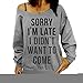 Lymanchi Women Printed Off Shoulder Pullover Slouchy Shirt Casual Sweatshirts