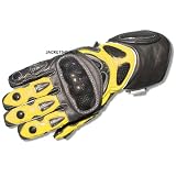 G66 NEW MOTORCYCLE GLOVES CARBON LEATHER YELLOW