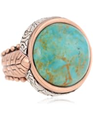 Barse "Patagonia" Genuine Turquoise Copper Sterling Ring