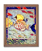 Exotic Tropical Ocean Fish # 2 Home Decor Wall Picture Oak Framed Art Print