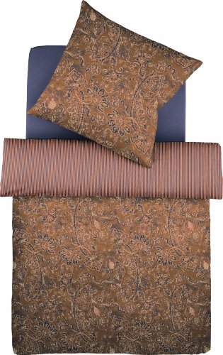 fleuresse Z&uuml;rich Satinbettw&auml;sche mit Rei&szlig;verschluss muskat 135/200 + 80/80 cm