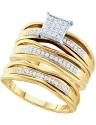 0.30CTW DIAMOND MICRO PAVE TRIO SET
