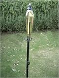 72 Inch Champange Luster Glass Outdoor Garden Tiki Torch