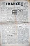FRANCE [No 851] du 25/05/1943 - LES NEUTRES VOIENT CLAIR - LE GENERAL DE GAULLE PARTIRA CETTE SEMAINE POUR ALGER - ELIMINATION DES ELEMENTS VICHYSTES EN AFRIQUE DU NORD - G. THEBAUD - STALINE A CONFIANCE EN SES ALLIES - JEAN BLAS - A WASHINGTON - CREATOIN D'UN 2EME FRONT.