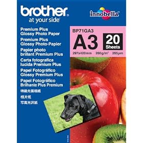 Brother Innobella Glossy Photo Paper A3 BP71GA3 [20 Sheets]