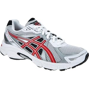 Asics Gel Galaxy 7 GS - Zapatillas de running para niño, color blanco / rojo / negro, talla 38