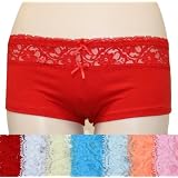 Women's Lace Accent Boy Short Panties 12-Pack