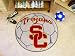 Univ of Southern California Soccer Ball 29 Round Floor Mat (Rug) - Southern California Trojans