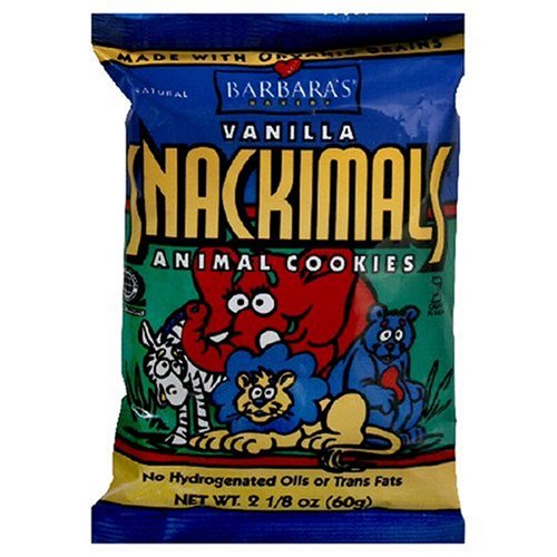 Barbara's Bakery Vanilla Snackimals Animal Cookies, 2.125-Ounce Bags (Pack of 18) by Animal Cookies