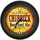 Chubbuck 's Beer and Ale Black Cascading Pub Style Wall Clock