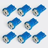 8x T10 194 168 501 4-smd 3528 LED Car Light Bulb Blue