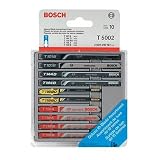 Bosch T5002 10-Piece Assorted T-Shank Jig Saw Blade Set