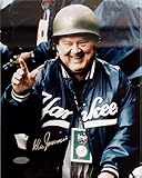 Don Zimmer Autographed Hard Helmet 8 x 10 Photograph (Unframed)
