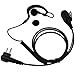Tenq Advanced G Shape Police Earpiece Headset PTT Mic for 2-pin Motorola Radio CLS1410 CLS1413 P180 P185 MV21C MV21CV MV22