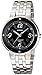 Casio Women's LTP1318D-1AV Silver Stainless-Steel Quartz Watch with Black Dial