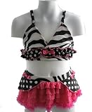 FRANKIE & DAISY Black Zebra Bikini Swimsuit Corky