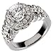 14k White Gold Vintage Style Diamond Engagement Ring (Center Stone Is Not Included)