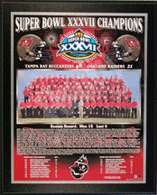 Buy 2002 Tampa Bay Buccaneers Super Bowl XXXVII Champions 13 x 16 Plaque from Healy Pro by Healy Pro
