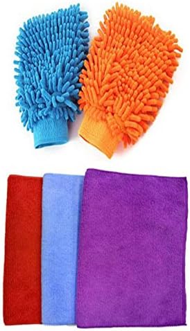 Home Finest 24 Microfiber Cleaning Cloth &amp; 2 Car Care Wash Mitt Set Great Value and Best Price