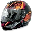 AFX FX-95 Full Face Motorcycle Helmet Stunt Orange LG