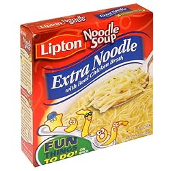 Lipton Soup Secrets Extra Noodle with Real Chicken Broth, 2-Count 4.9-Ounce Boxes (Pack of 12)