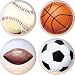 Sports Balls Baseball Basketball Football Soccer Ball Drawer Pulls Knobs Set of 4