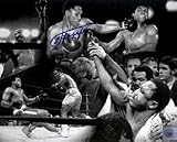 Joe Frazier Autographed 16 x 20 Black & White Photograph featuring a Collage with Muhammad Ali (U