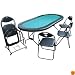 Fat Cat 84-Inch Folding Poker Table, 6 Chairs and Rolling Storage Rack