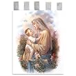 Church Banner - Mary with Child - Cotton Canvas with Archival Inks and UV Coating - Border Rings for Rod Hanging. Print Size 24"x36"