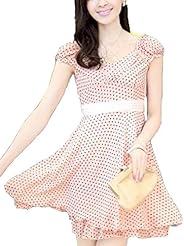 Bubble Dress Summer Floral Print Chiffon  Dress