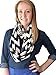 Kiddo Care Nursing Cover Infinity Nursing Scarf for Breastfeeding (Black White Chevron)