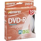 Memorex DVD-R 16x 4.7GB 10 Pack Spindle