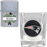 New England Patriots Lighter and Shot Glass Set