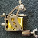 Inker Professional Tattoo Machines, Guns (Black Frame and Yellow Coils)