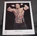 JOHN CENA WITH BELT AUTOGRAPHED WWE WRESTLING PROMO PHOTO # 1104