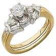 14Kt Two Tone Diamond Ring Guard Enhancer