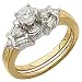 14Kt Two Tone Diamond Ring Guard Enhancer
