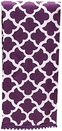 Hen House Linens Latticework Aubergine 14 x 22 Guest Towel (set of 2)