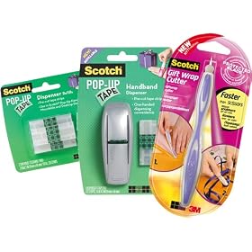 Scotch Pop-up Gift Wrapping Kit with Hands Free Dispenser, Refills and a Scotch Gift Wrap Cutter