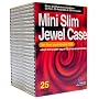 KHypermedia Slim Jewel Cases for 8-cm Mini CDs (Black, 25-Pack)