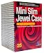 KHypermedia Slim Jewel Cases for 8-cm Mini CDs (Black, 25-Pack)