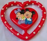Disney Mickey Mouse Club House, Mickey Minnie Red Love Heart Rattle Toy