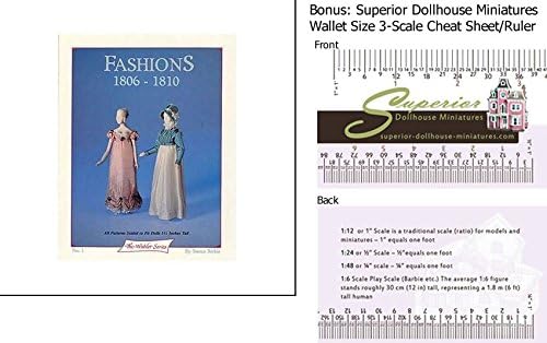 Wishlet Fashions No1 1806-1810 w/BONUS Wallet 3-Scale Ruler