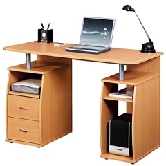 Myhomeoffice24 Computertisch Schreibtisch Buche Pc55b
