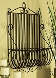 Mediterranean Tuscan Wrought Iron Metal Wall Planter