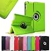 FINTIE (Green) 360 Degree Rotating Stand Smart Cover PU Leather Case for Apple iPad 4th Generation Retina Display / the new iPad 3 / iPad 2 (Wake/sleep Function)